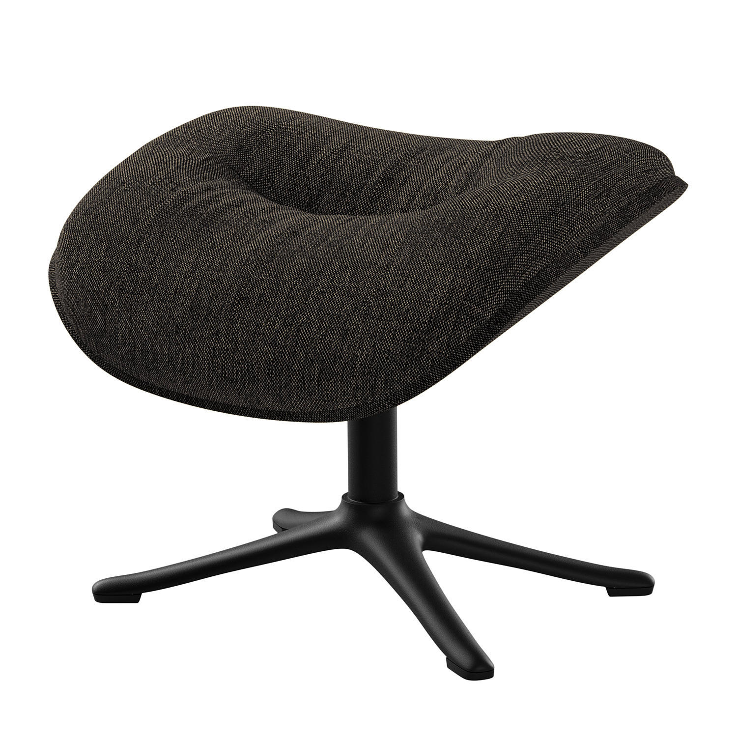 POLSTERHOCKER - Schwarz/Braun, Textil/Metall (44/39/42cm) - home24