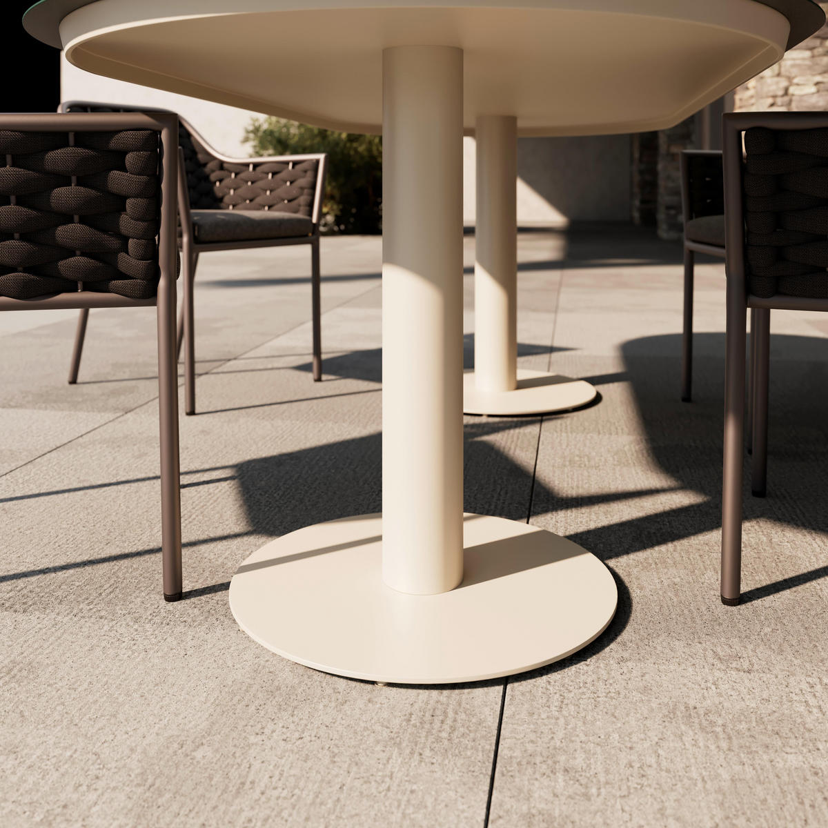 GARTENTISCH Monaco Beige ca. 220 /100 /75 cm - Beige, Metall (220/100/75cm) - Mömax