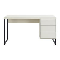SCHREIBTISCH - 140 cm x 60 cm - Holz, Platte - Beige - TIMFIA - Beige, Holz (60/140/75cm) - Vente-Unique