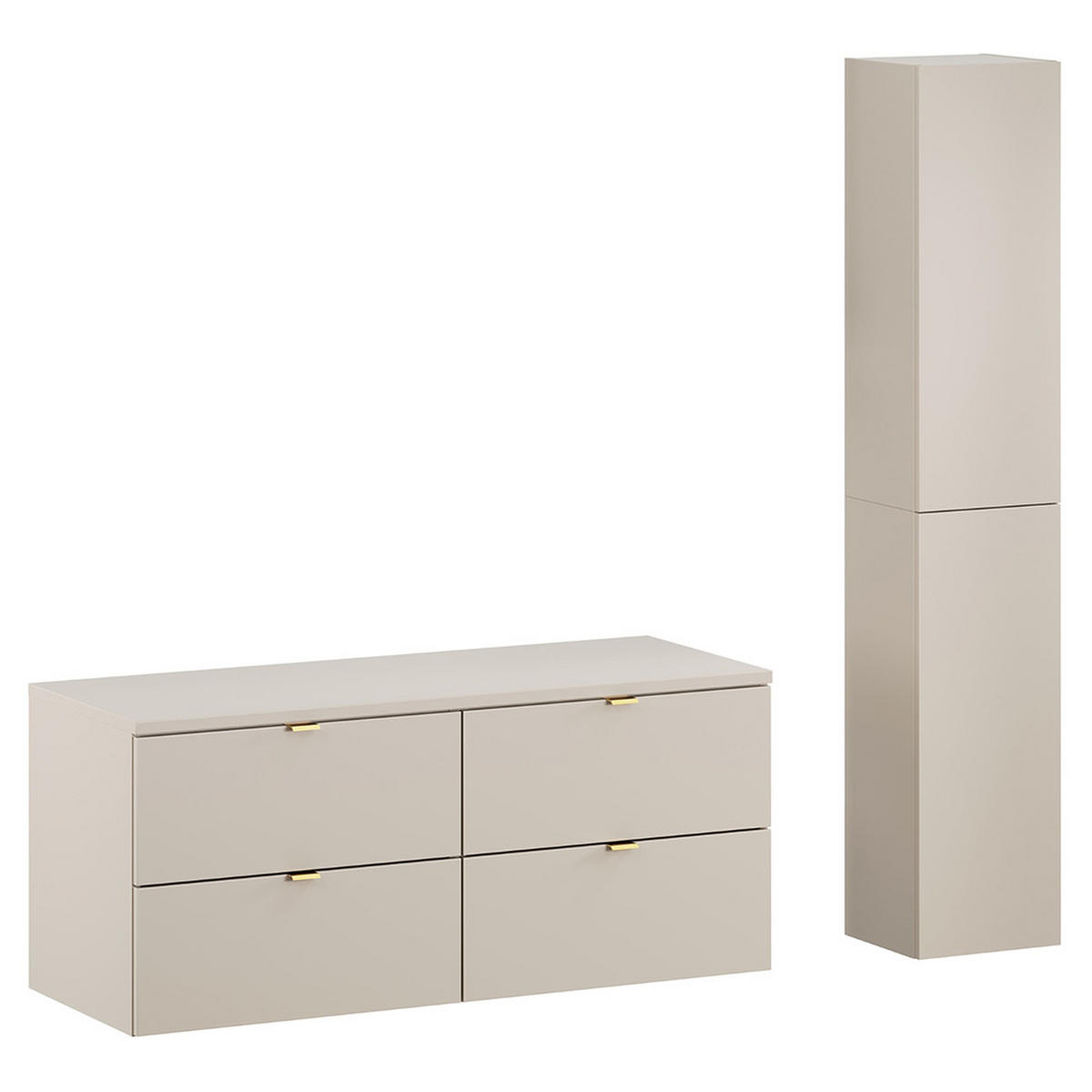 BADMÖBEL-SET 2-TLG. Durango-56 - Beige, Holzwerkstoff (180/190/47cm) - Lomado