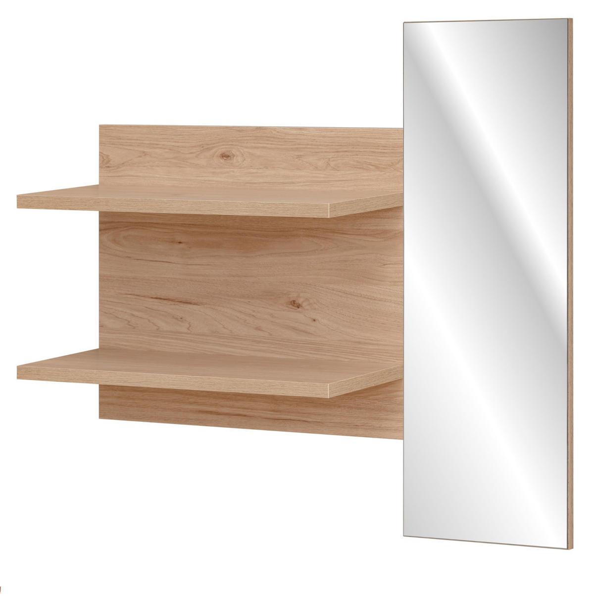 GARDEROBE Set 3-teilig Eiche Jackson, schwarz 170 cm, Garderobenkombination mit 3D-Lamellen - Eichefarben/Schwarz, Holzwerkstoff/Kunststoff (160/202/35cm) - Furn.Design