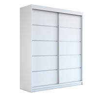 SCHWEBETÜRENSCHRANK 180 CM TREND Farbe: Weiß , weiß , weiß - Weiß, Holzwerkstoff (180/215/59.5cm) - A&J MöbelLand