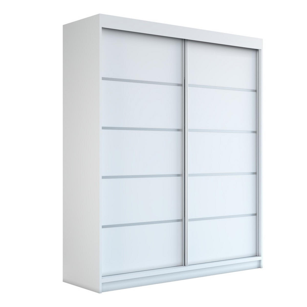 SCHWEBETÜRENSCHRANK 180 CM TREND Farbe: Weiß , weiß , weiß - Weiß, Holzwerkstoff (180/215/59.5cm) - A&J MöbelLand