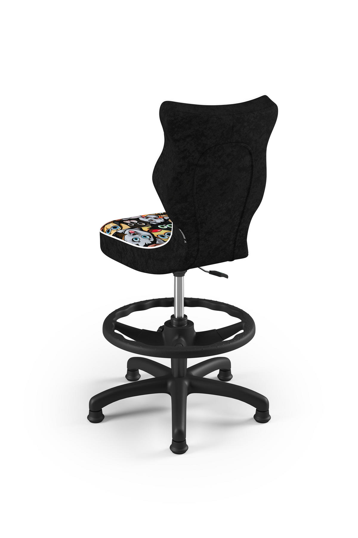 KINDERSTUHL Petit mit Fußstütze - Schwarz, Textil (66/90/66cm) - RAUMHIRSCH FURNITURE