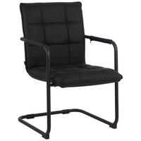 SCHWINGSTUHL Echtleder schwarz - Schwarz, Leder/Metall (57/89/64cm) - CLP