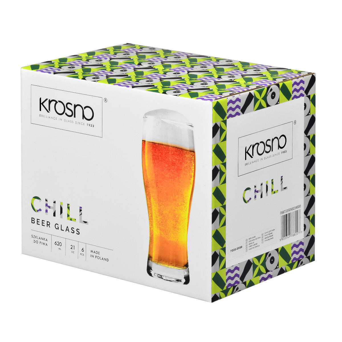 BIERGLÄSER CHILL, 6ER-SET, 620 ML - Transparent, Glas (0.62L) - Krosno Glass