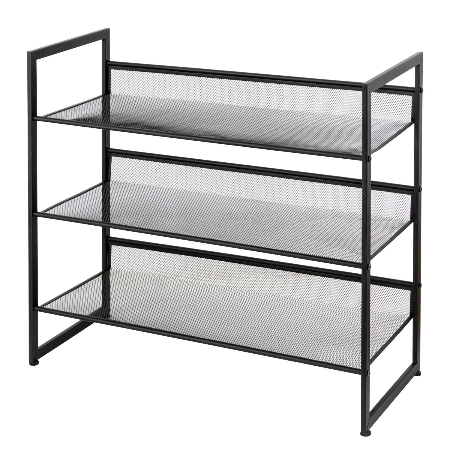 SCHUHREGAL - Schwarz - Metall - Schwarz, Kunststoff/Metall (72/63/30cm) - home24