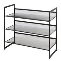SCHUHREGAL - Schwarz - Metall - Schwarz, Kunststoff/Metall (72/63/30cm) - home24