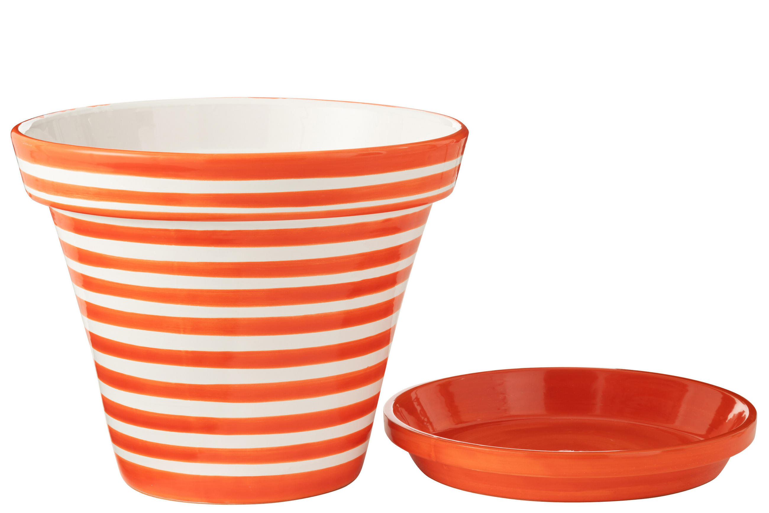 BLUMENTOPF GRANADA PATTERN - Töpferei - Orange - XL - Ø 50 cm - Multicolor, Keramik (50/40cm) - J-Line