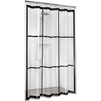 DUSCHVORHANG Schwarz PEVA transparent 180 x 200 cm - Transparent, Kunststoff (180/200cm) - MCBOSON