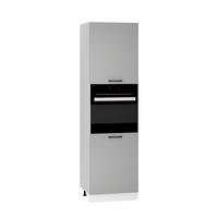 MIKROWELLENUMBAUSCHRANK D60PK/2133 PL - Morvex - Elegante Geräte-Integration - Grau, Holz/Metall (60/213.3/56cm) - ROYAL24_MARKT