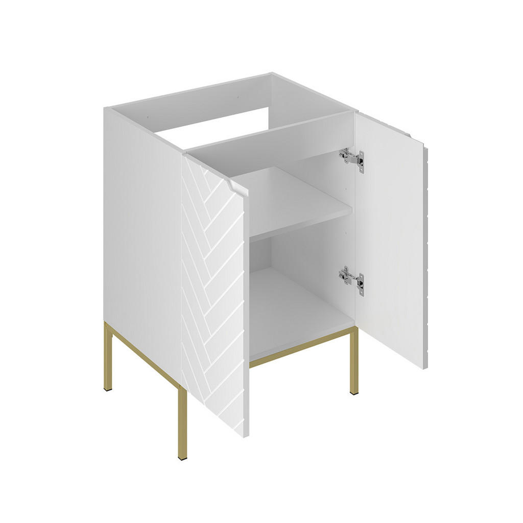 Thumbnail - Petits-meubles Waschtischunterschrank, Weiß, Holzwerkstoff, 60.6x84.2x45.8 cm, Badezimmer, Badezimmerschränke, Bad Unter...