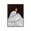 POSTER mit Rahmen Bea Muller - The Woman With Black and White Stripes - Multicolor/Schwarz, Holz/Papier (50/70cm) - Poster&Frame