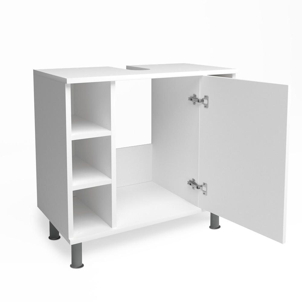 WASCHBECKENUNTERSCHRANK Fynn Weiß 60 x 54 cm - Weiß, Holzwerkstoff (60/54/32cm) - Vicco