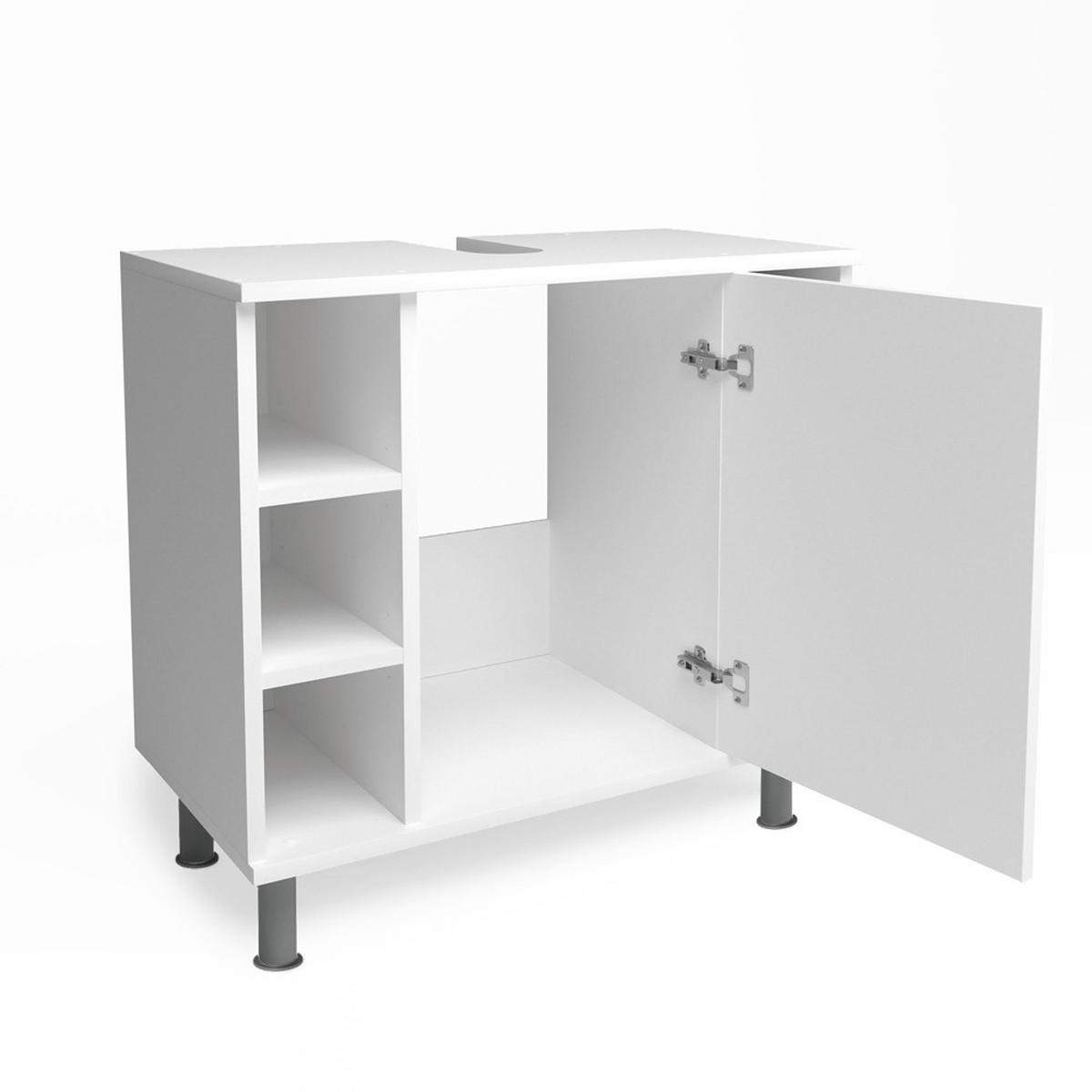 WASCHBECKENUNTERSCHRANK Fynn Weiß 60 x 54 cm - Weiß, Holzwerkstoff (60/54/32cm) - Vicco