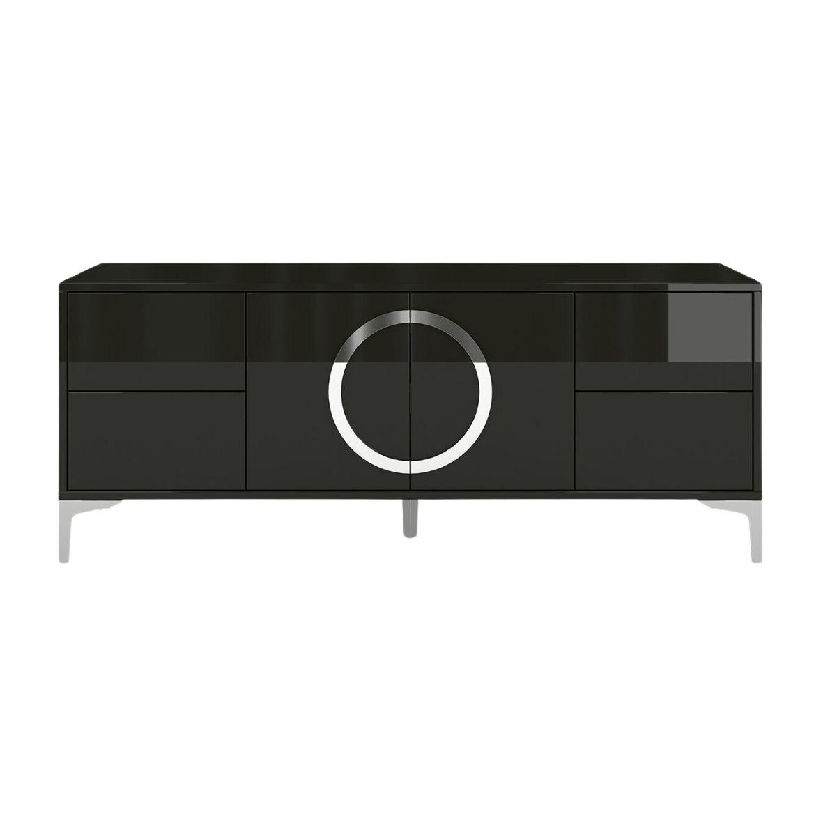 Kayani Lowboard Schwarz Hochglanz 150x59x38 cm