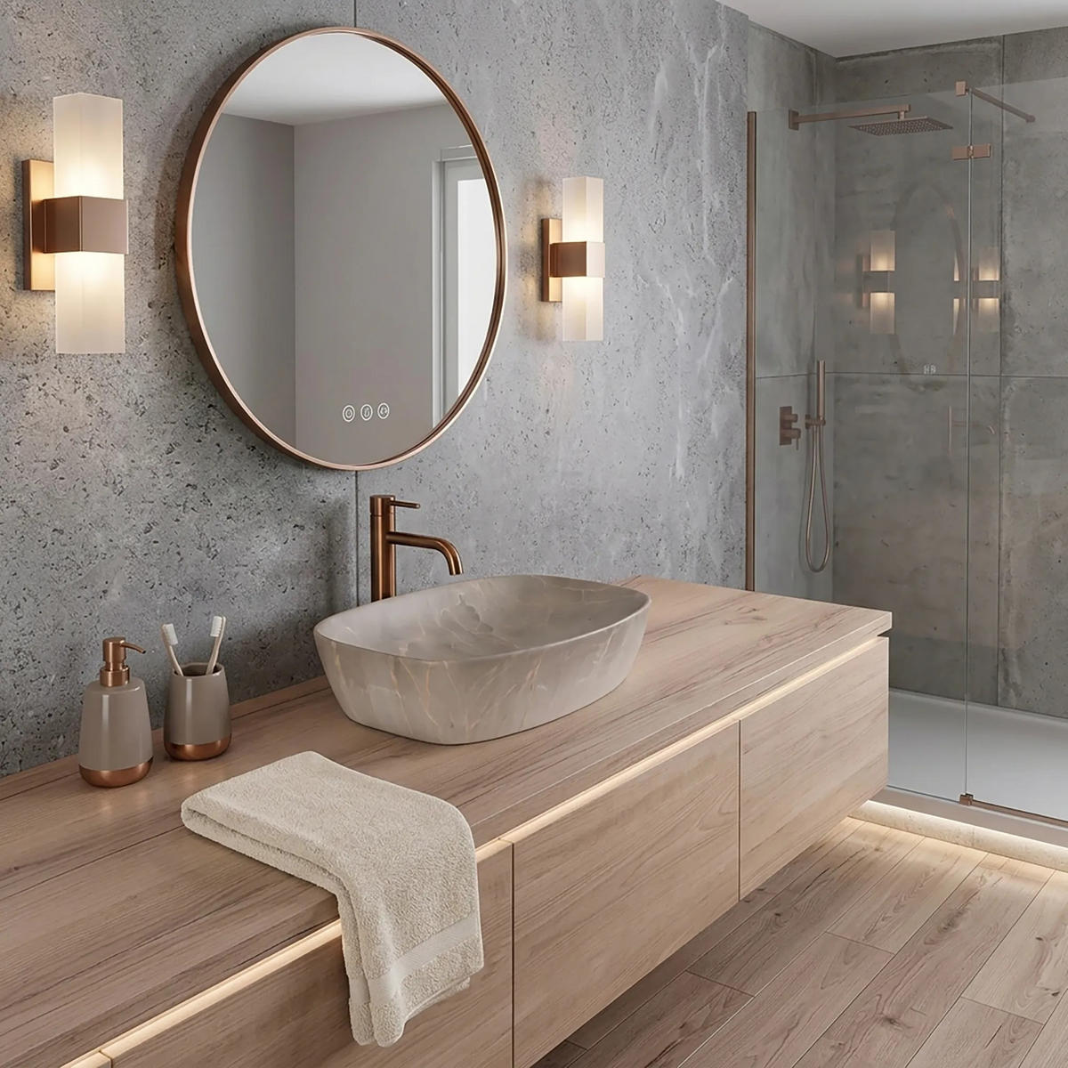 AUFSATZWASCHBECKEN Rea Freja Beige - Beige, Keramik (39.5/14/51cm) - REA