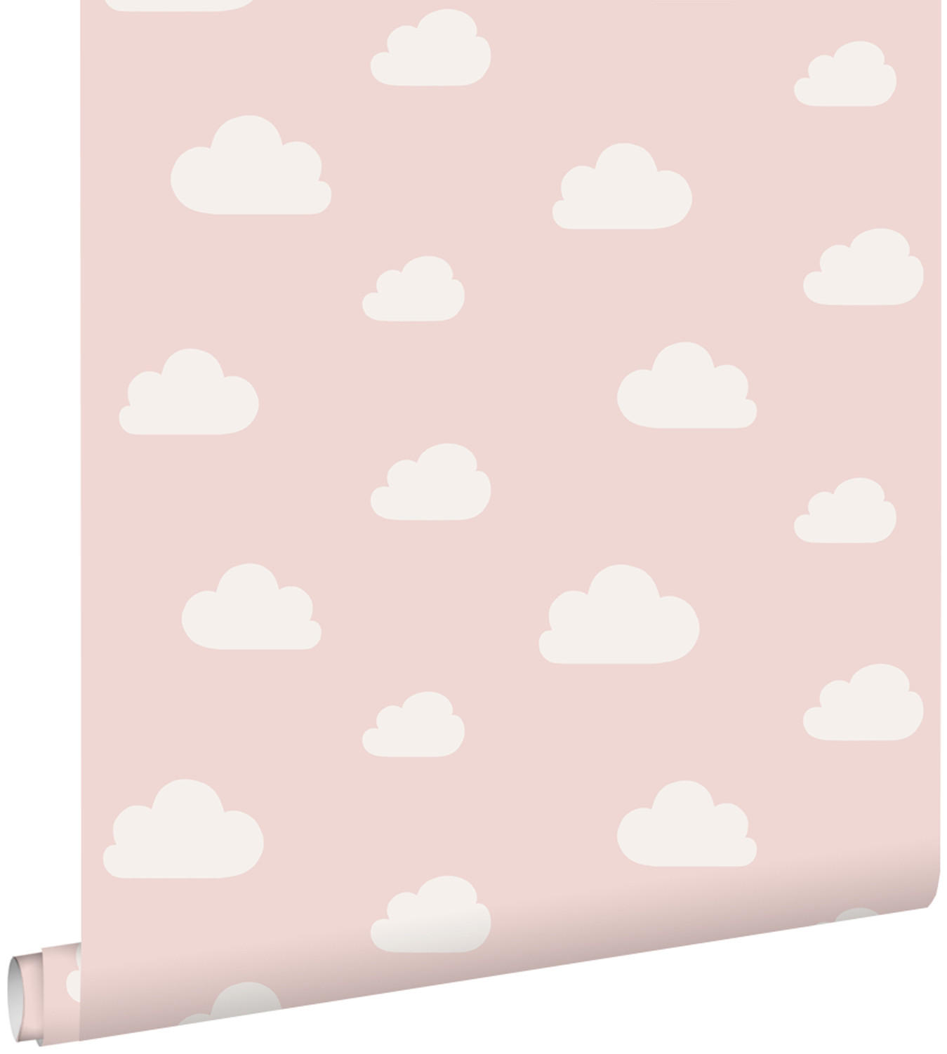 TAPETE kleine Wolken 53 cm x 10.05 m - Pink, Papier (53/0.1cm) - ESTAhome