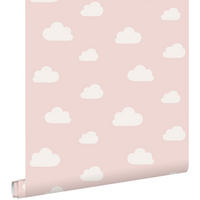 TAPETE kleine Wolken 53 cm x 10.05 m - Pink, Papier (53/0.1cm) - ESTAhome