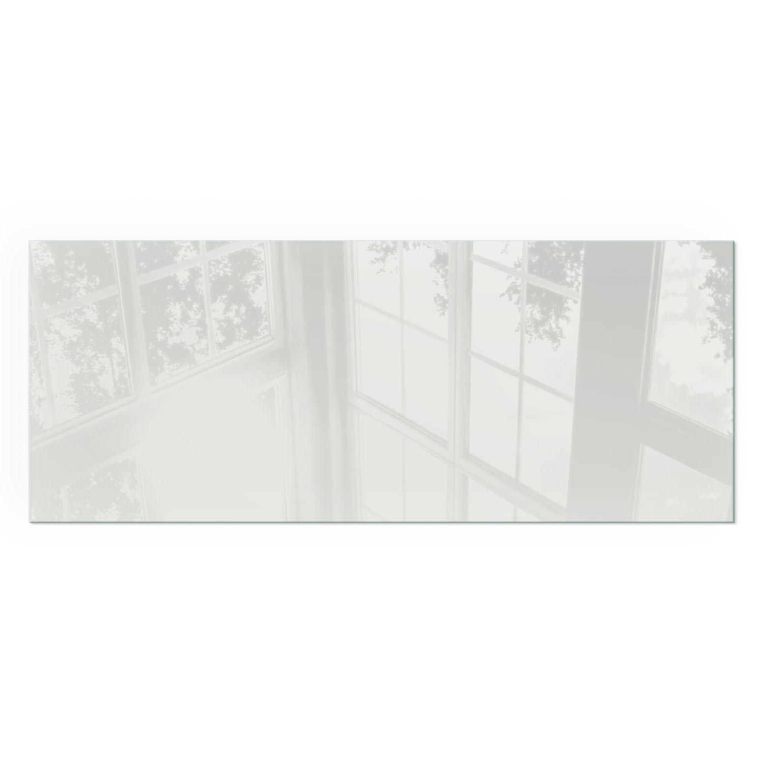 GLASPLATTE für Kamin 125x50 cm - Grau, Glas (125/50/0.4cm) - TULUP