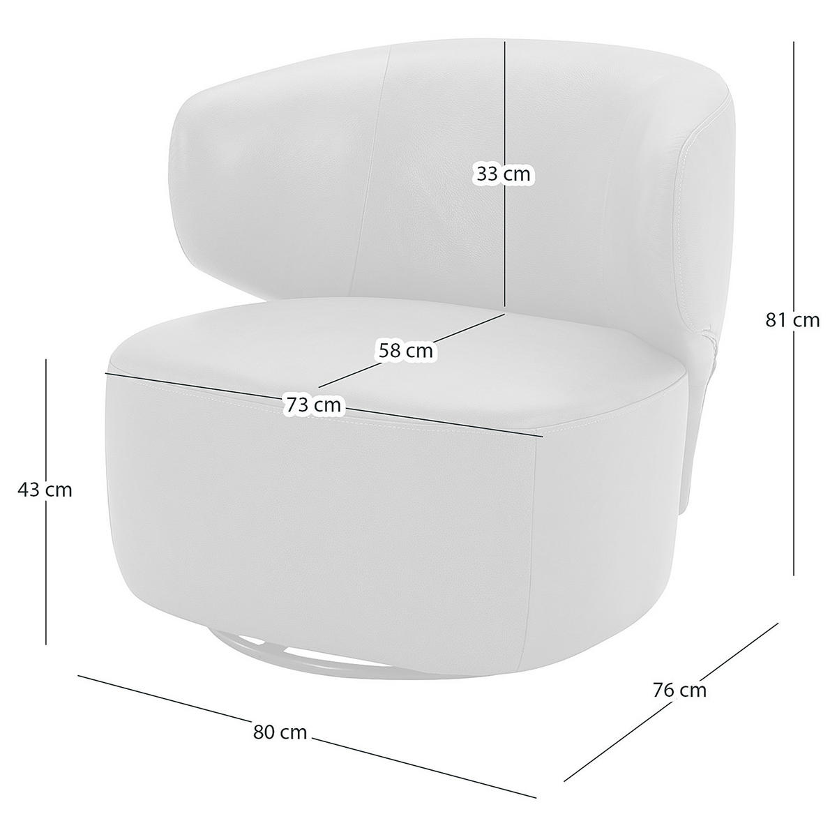 DREHSESSEL - Beige/Schwarz, Textil/Metall (80/81/76cm) - home24