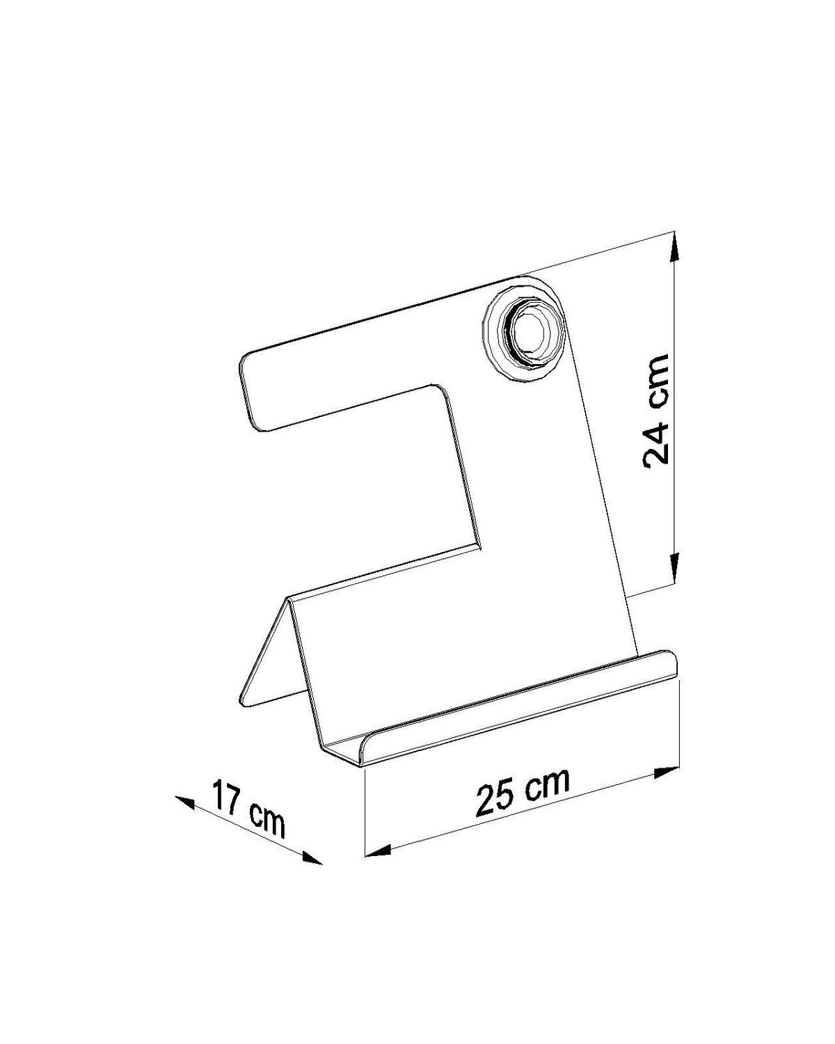 TISCHLEUCHTE Stahl Schwarz - Schwarz, Metall (17/25/24cm) - Sollux Lighting