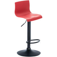 BARHOCKER Kunststoff rot - Rot/Schwarz, Kunststoff/Metall (39/84/36cm) - CLP