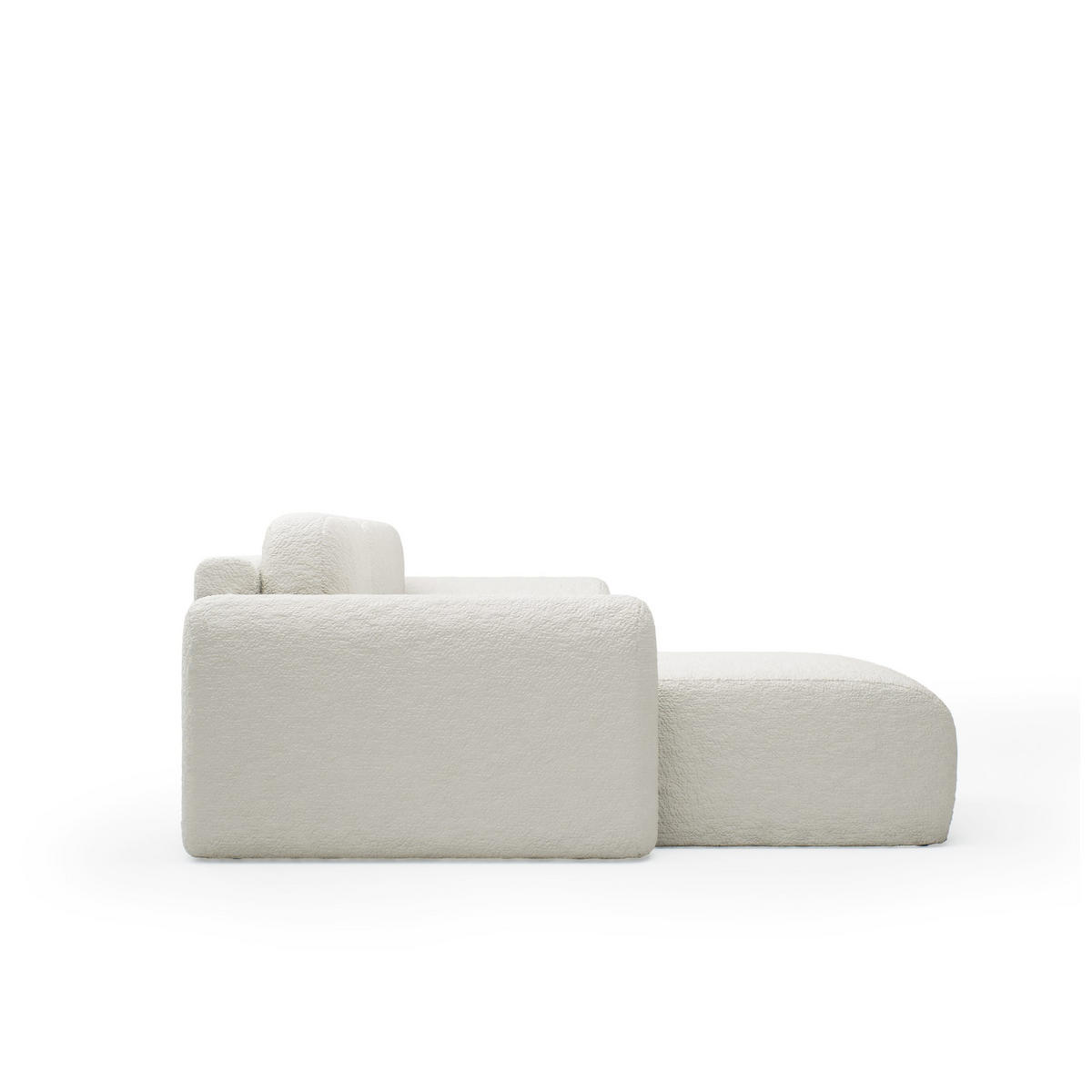 ECKSOFA mit Schlaffunktion Thekla, Creme - Creme, Textil (286/100cm) - Fedve