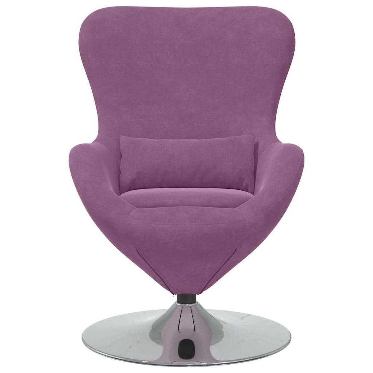 EIERSESSEL 63/73/90 cm Lila Samt - Lila, Textil (73/90/63cm) - vidaXL