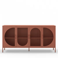 DESIGN-SIDEBOARD - Metall - Terrakotta - Terracotta, Metall (160/90/40cm) - Drawer