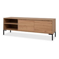TV-LOWBOARD Eiche Artisan 150 cm, TV Unterteil mit Stauraum - Schwarz/Eiche Artisan, Holzwerkstoff/Metall (150/49/40cm) - Furn.Design