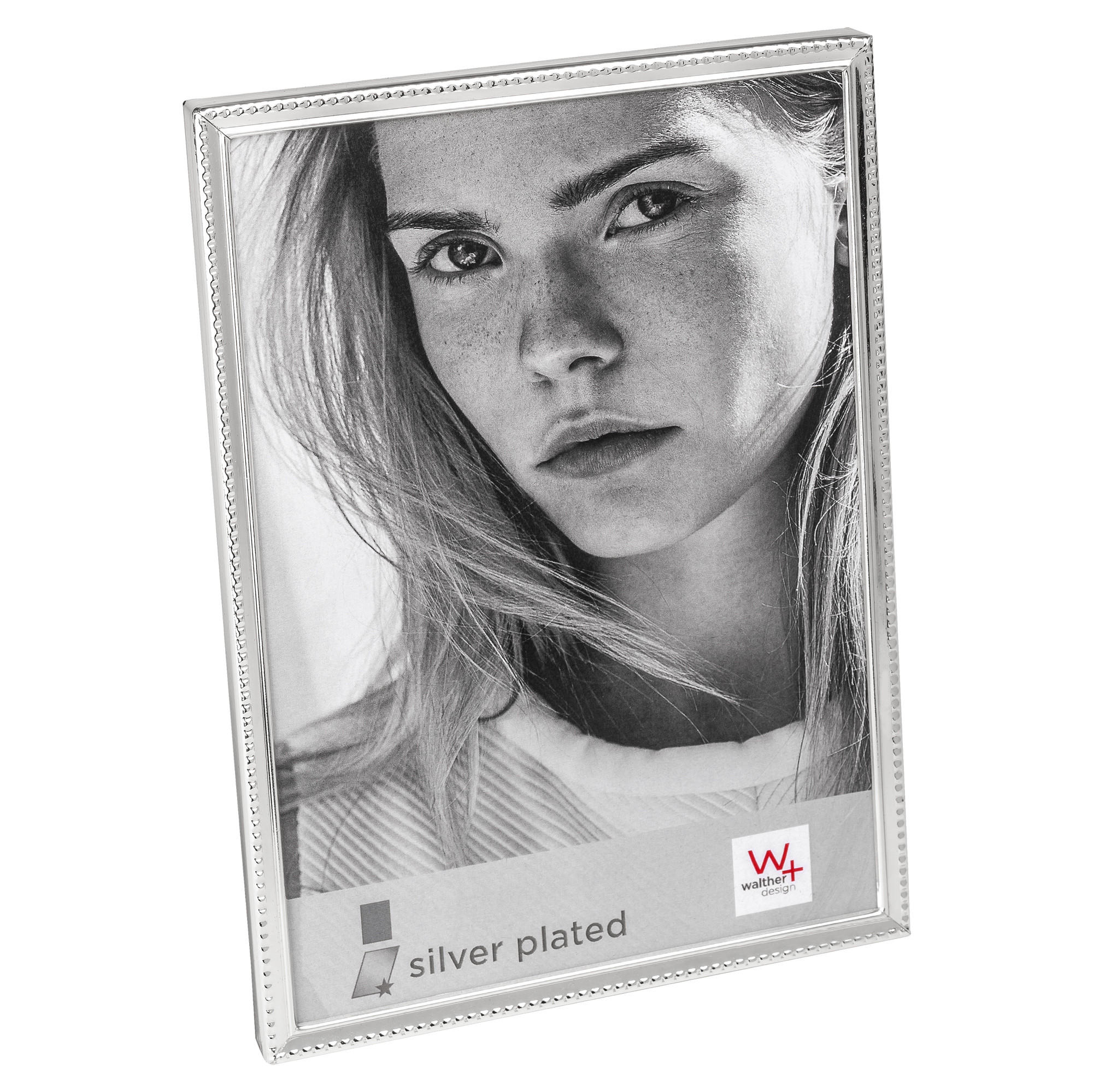BILDERRAHMEN Cosima Portraitrahmen, 13x18 cm, silber - Silberfarben, Metall (18.1/13/1.4cm) - walther design
