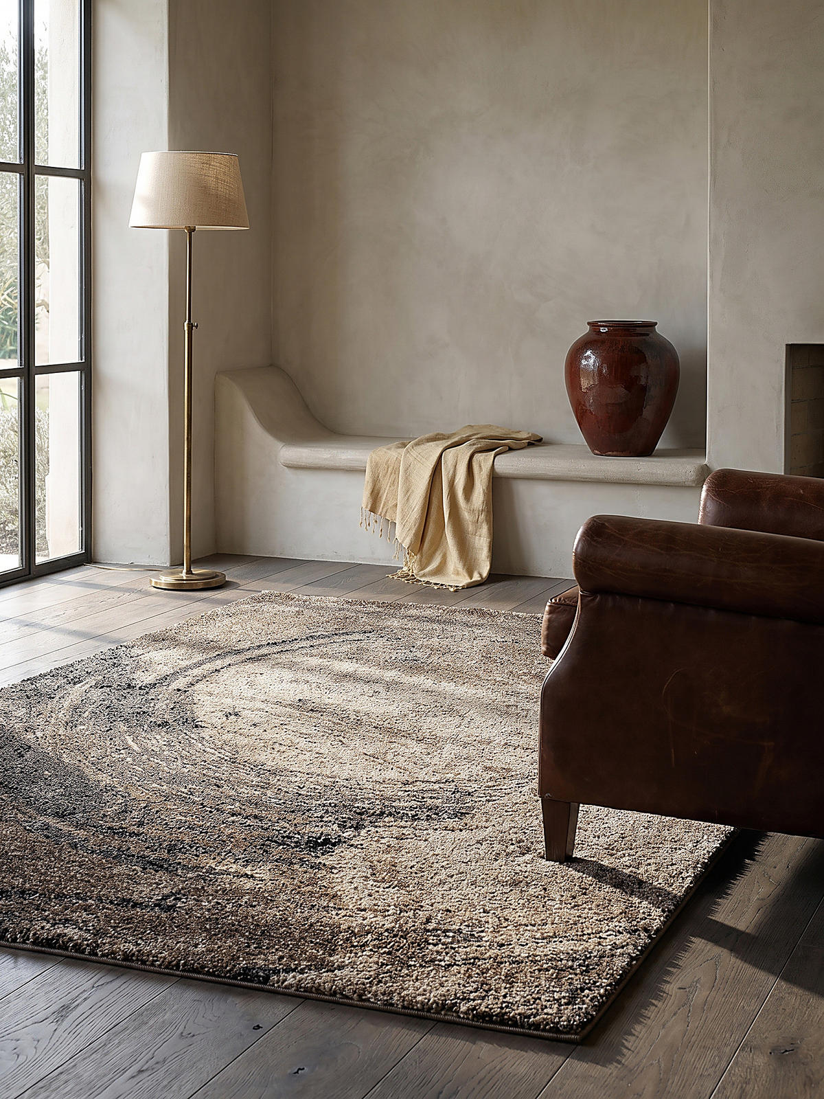 KURZFLORTEPPICH Vintage OGLIO Polypropylen Braun 160 x 230 cm - Braun, Textil (160/230cm) - KADIMA DESIGN