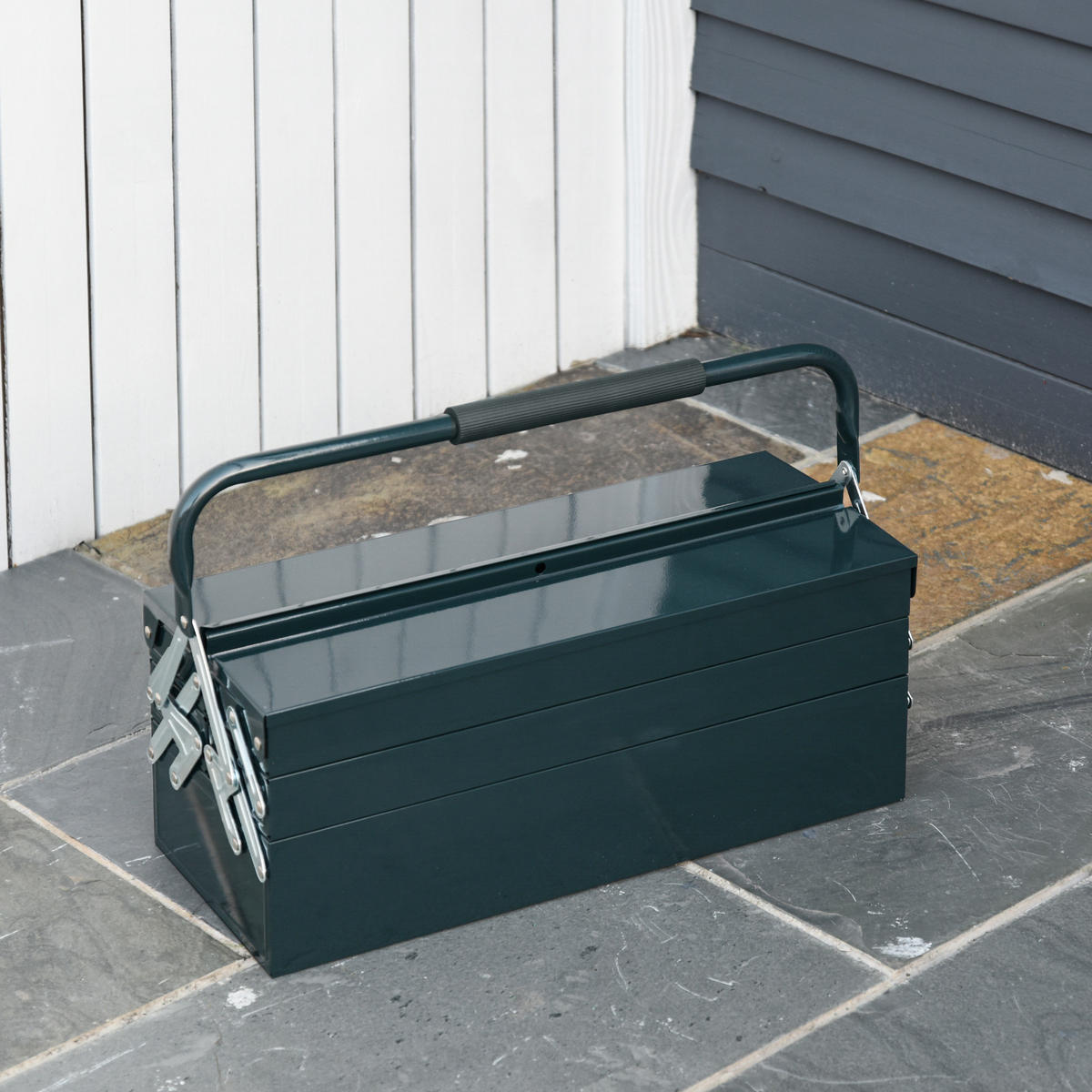 WERKZEUGKOFFER - Dunkelgrün, Metall (20/41/56cm) - DURHAND