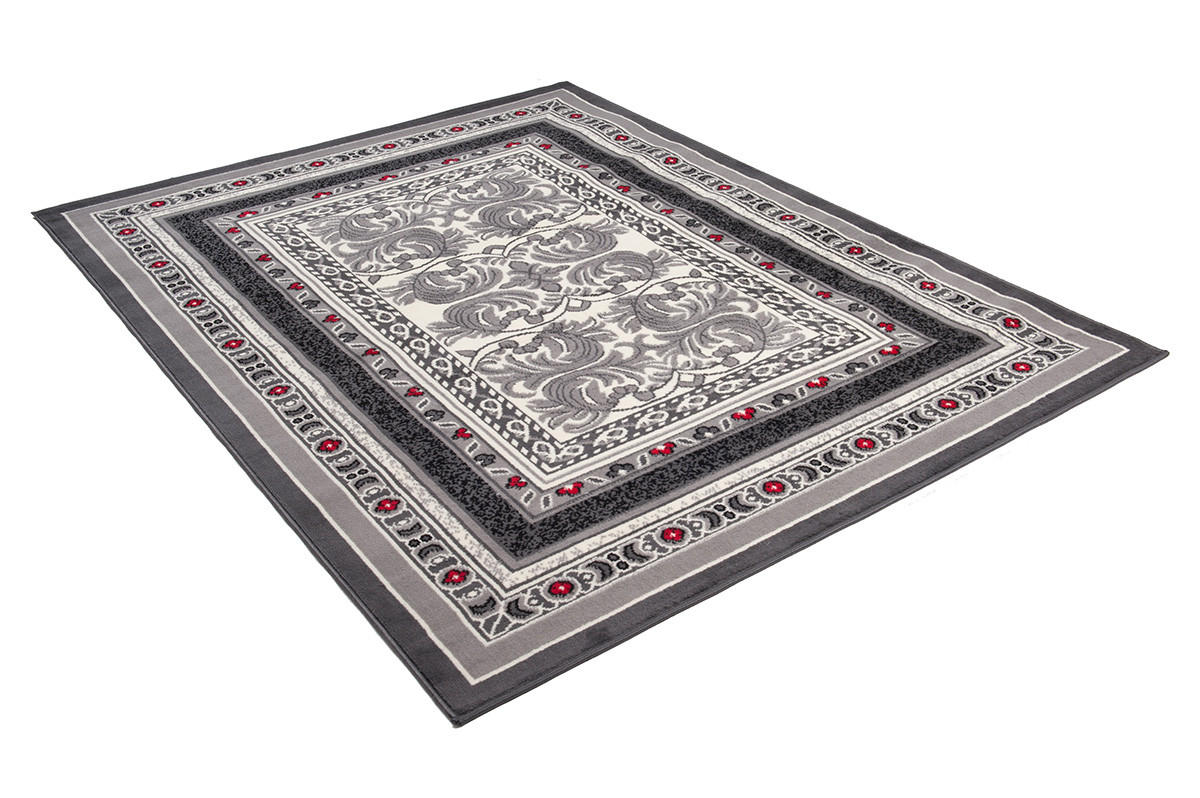 TEPPICH DREAM Dunkelgrau Rot 250/300 cm - Dunkelgrau/Rot, Textil (250/300cm) - Tapiso