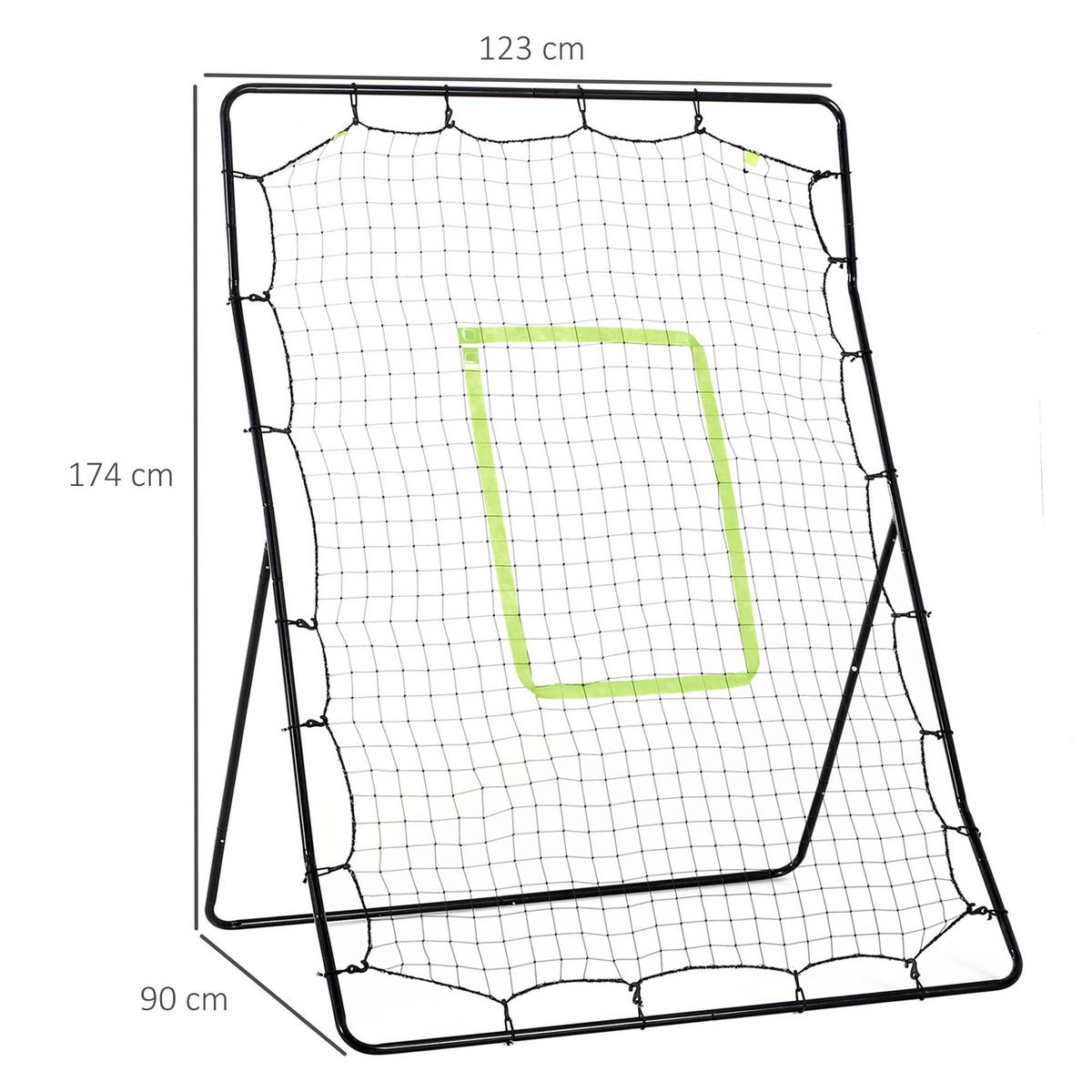 BASEBALL Rebounder - Schwarz, Kunststoff (90/123cm) - HOMCOM