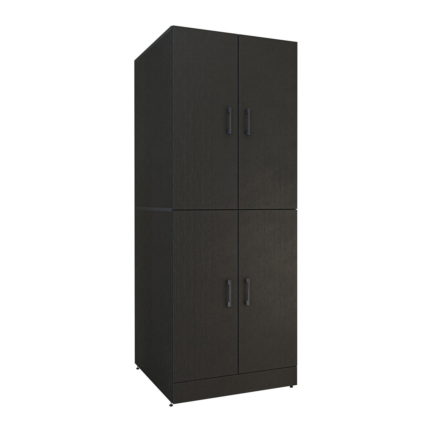 WASCHMASCHINENSCHRANK DORA-II 70cm Breit - Schwarz, Holzwerkstoff (70/186/74cm)