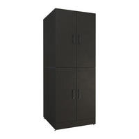 WASCHMASCHINENSCHRANK DORA-II 70cm Breit - Schwarz, Holzwerkstoff (70/186/74cm)