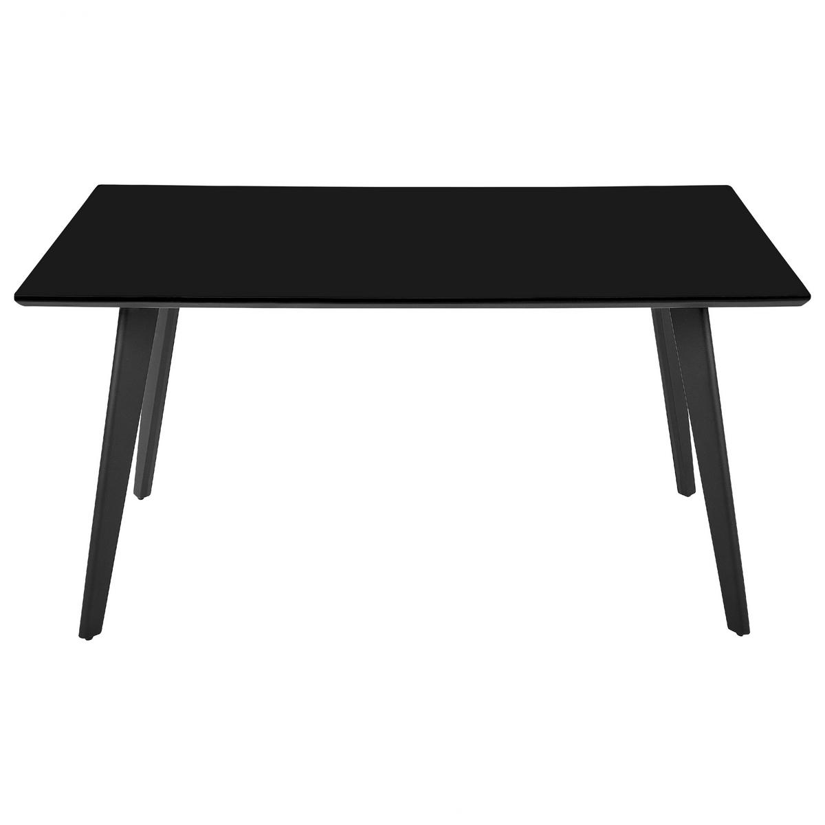 ESSTISCH 150/90/75 cm Schwarz Rechteckig Dorcas - Schwarz, Holzwerkstoff (150/90/75cm) - Beliani