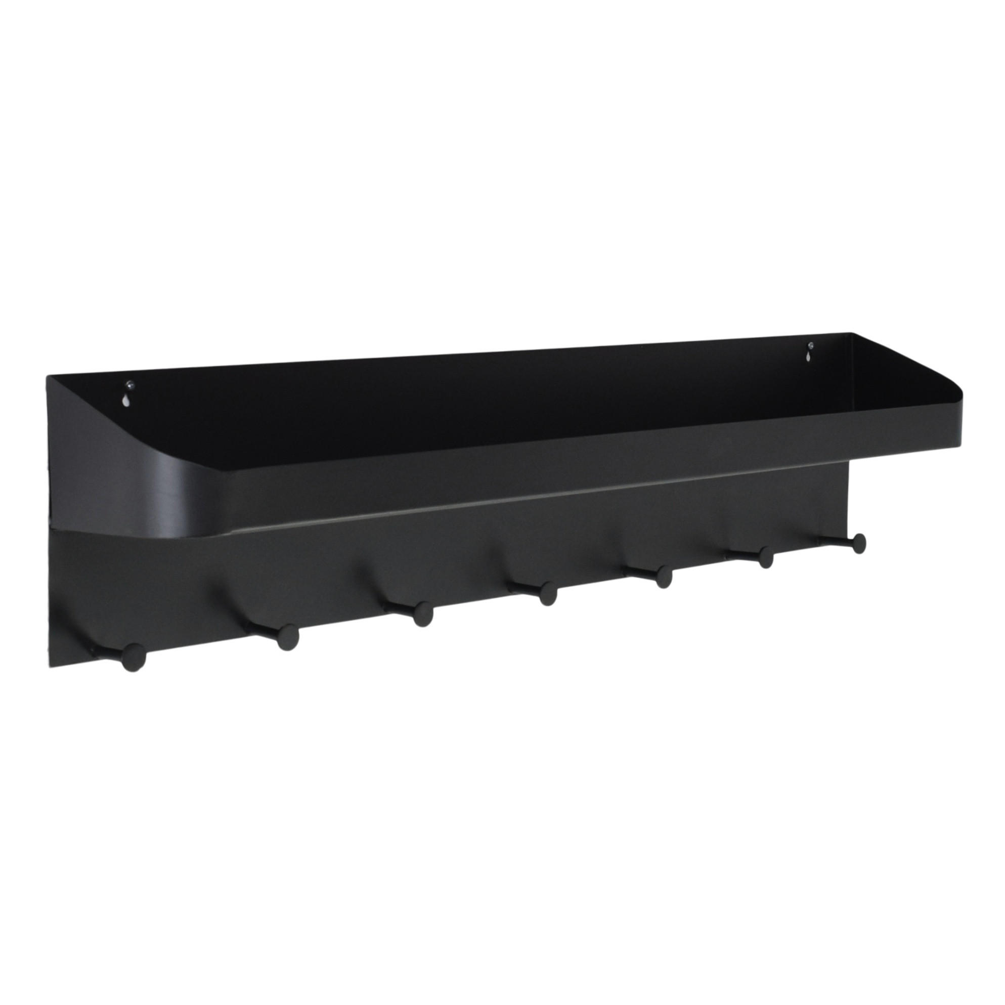 KLEIDERABLAGE Lucia Schwarz - Schwarz, Metall (98/22/16cm) - LOFT42