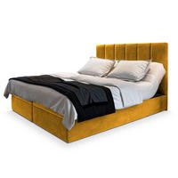 BOXBETT BARINO 160x200 cm mit Matratze und Topper - Gelb - Gelb, Holz (160/200cm) - MASSENO