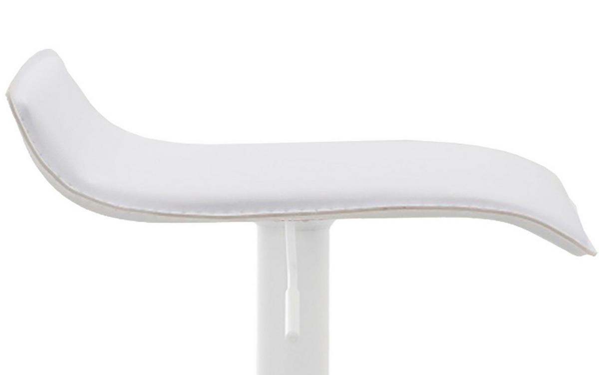 BARHOCKER 2er Set Dynasty Kunstleder weiß weiß - Chromfarben/Weiß, Kunststoff/Metall (36/84/39cm) - TPFLiving