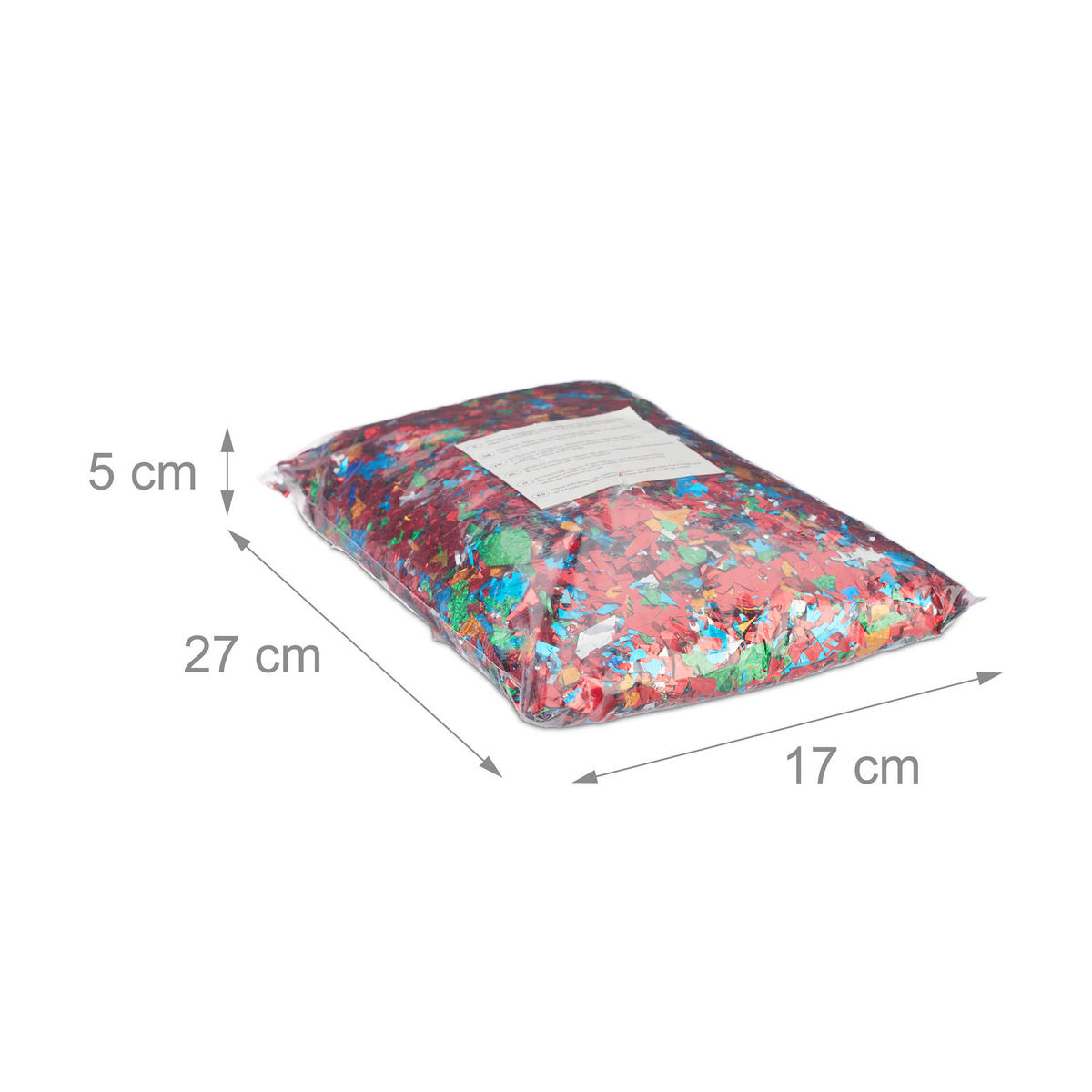 KONFETTI - Multicolor, Metall (27/5/17cm) - Relaxdays