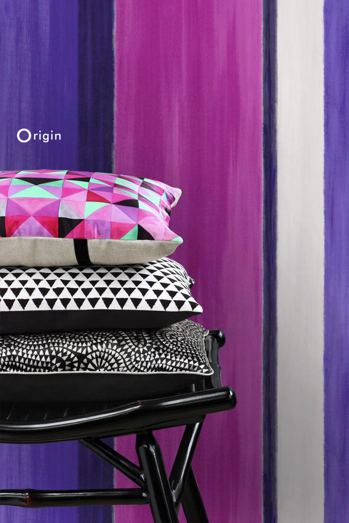 TAPETE Streifen 53 cm x 10.05 m - Pink, Papier (53/1000cm) - Origin Wallcoverings
