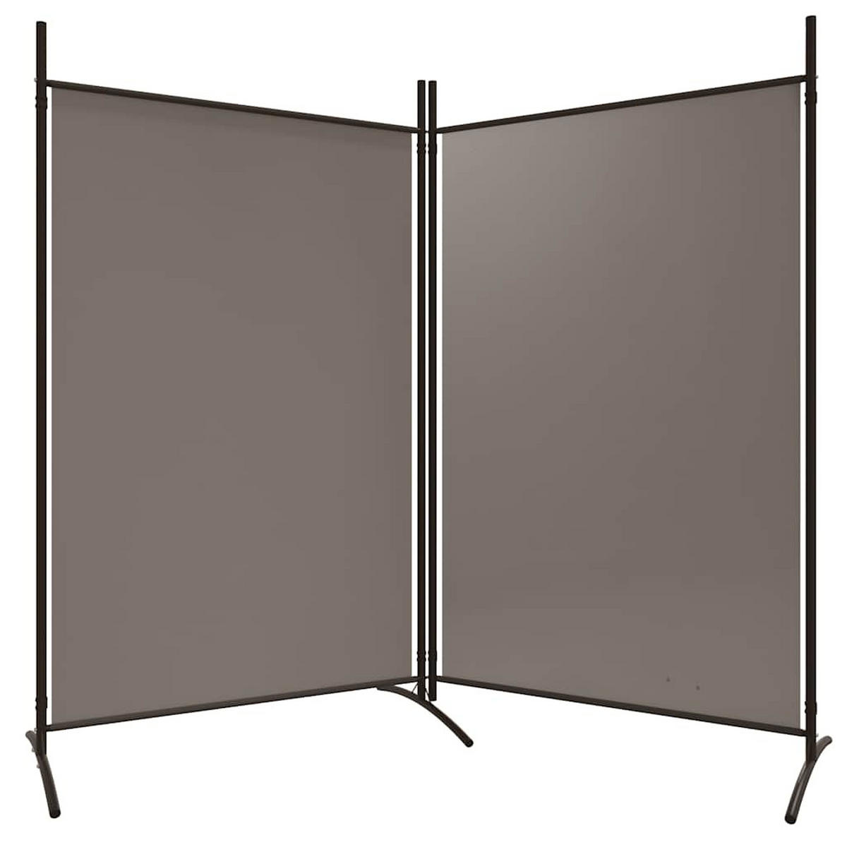 PARAVENT 2-teilig Anthrazit 175/180 Cm Stoff - Anthrazit, Textil (175/180/0.1cm) - vidaXL
