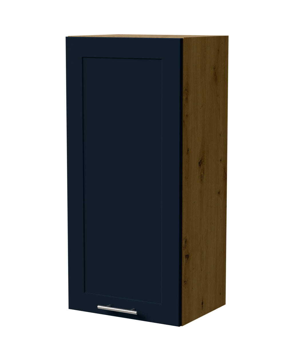 HÄNGESCHRANK Oslo W4/45 Eiche Artisan / Indigo Matt 45 / 32,5 / 96cm - Eiche Artisan/Dunkelblau, Holz/Holzwerkstoff (45/96/32.5cm) - Feldmann-Wohnen