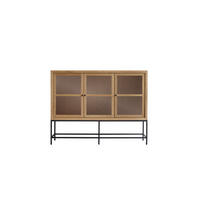 VITRINENSCHRANK Babeth Natur aus Eiche - Naturfarben, Holz (160/122/45cm) - Tikamoon