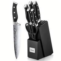 EDELSTAHL-MESSERSET DP014 Schwarz - Schwarz, Metall - D.Perlla