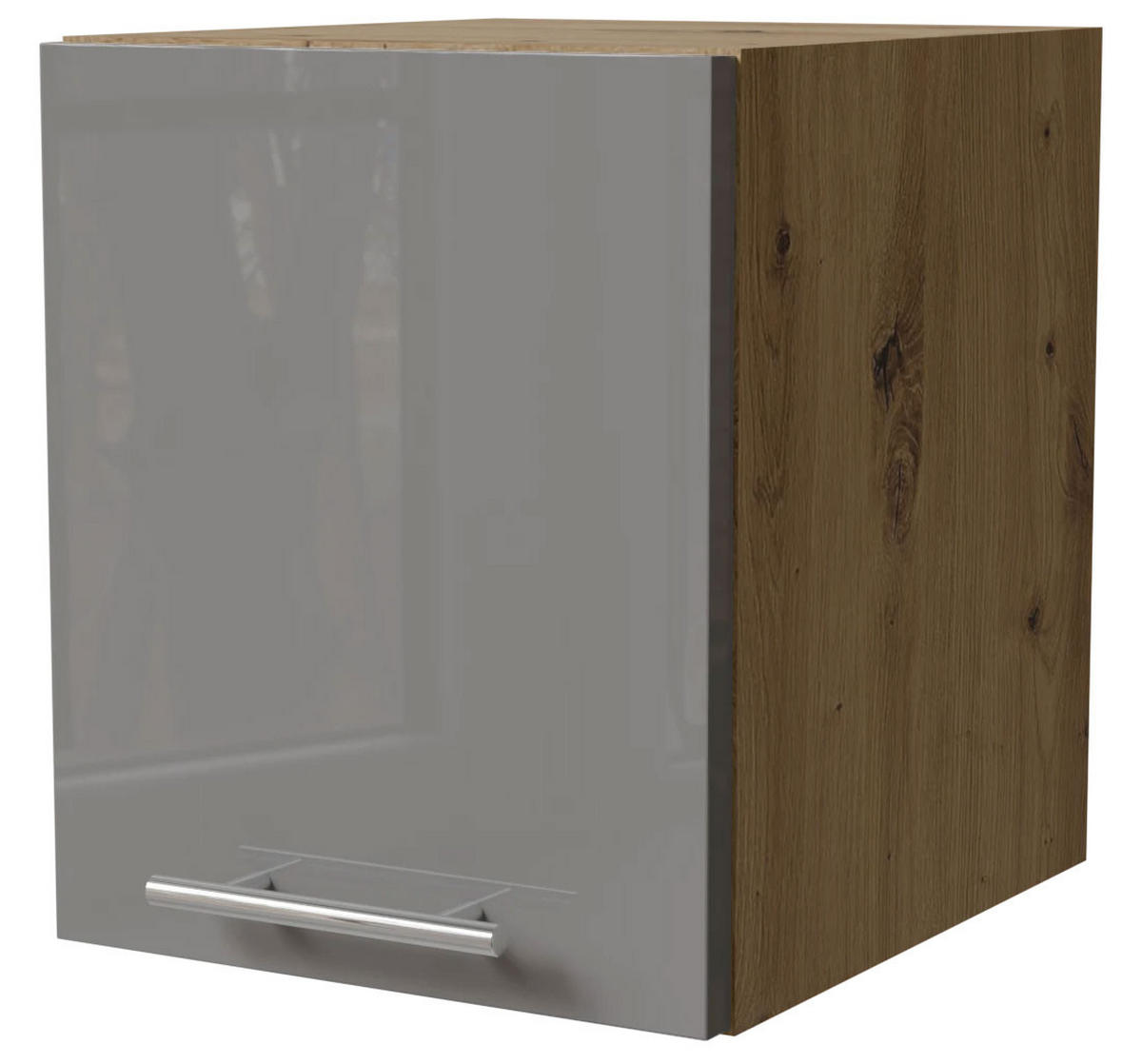 KLAPPHÄNGESCHRANK Essen W4B/30 Grau Hochglanz / Eiche Artisan Matt 30 / 32,5 / 36cm - Eiche Artisan/Grau, Holz/Holzwerkstoff (30/32.5/36cm) - Feldmann-Wohnen