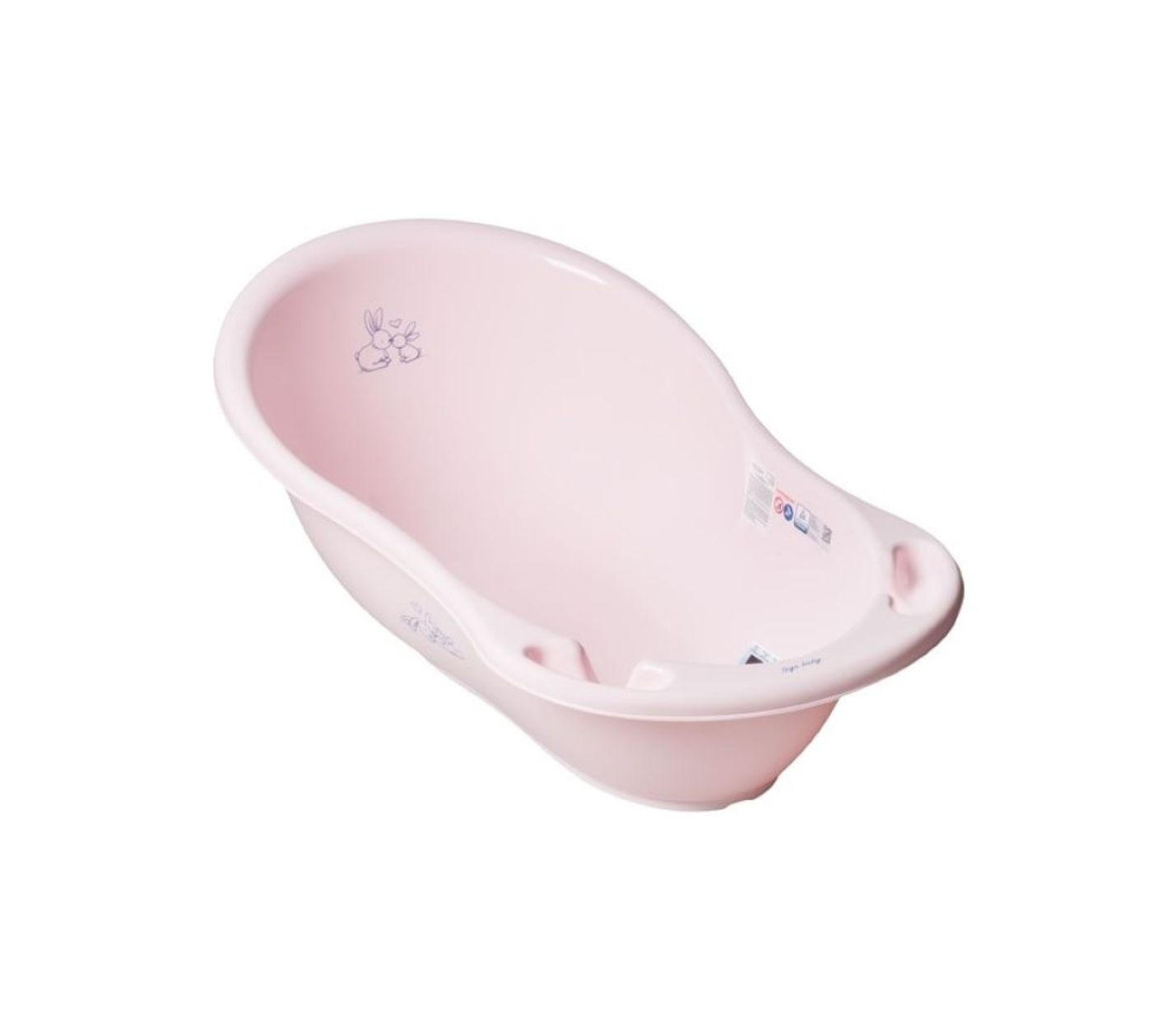 BABYBADEWANNE Marea Hase pink Ablagefächer eine Länge von 102 cm ab Geburt - Pink, Kunststoff (52/102cm) - Chipolino